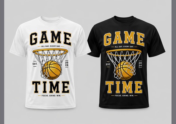 T-shirt Basketball GAME TIME