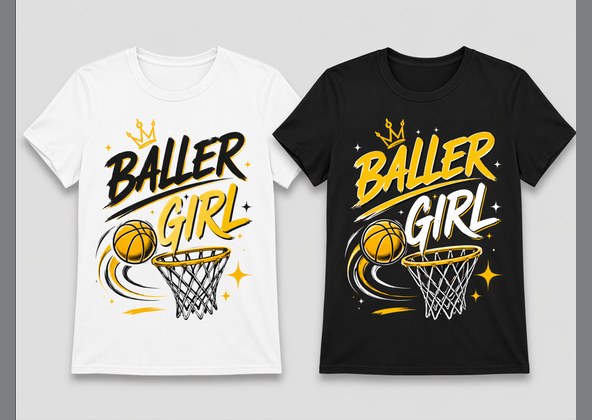 T-shirt Basketball BALLER GIRL